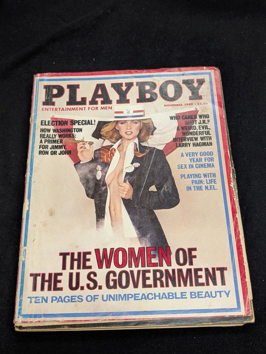 Playboy Magazine November 1980 Larry Hagman Interview Women of Government