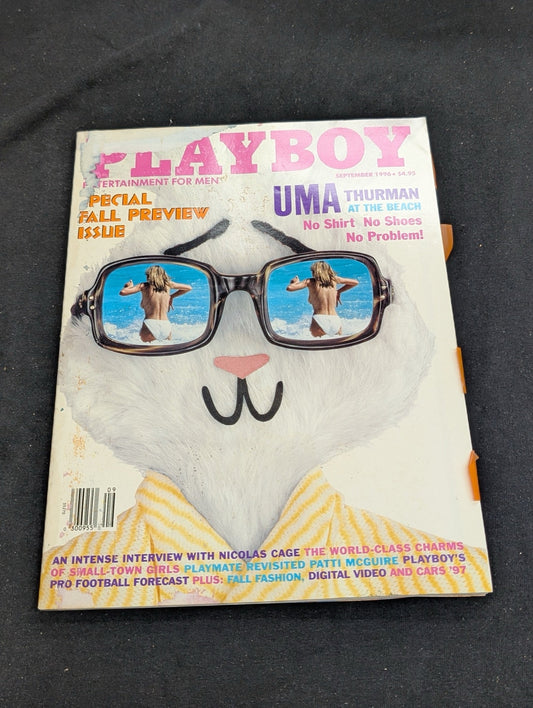 Playboy Magazine September 1996 Uma Thurman Feature Nicolas Cage Interview