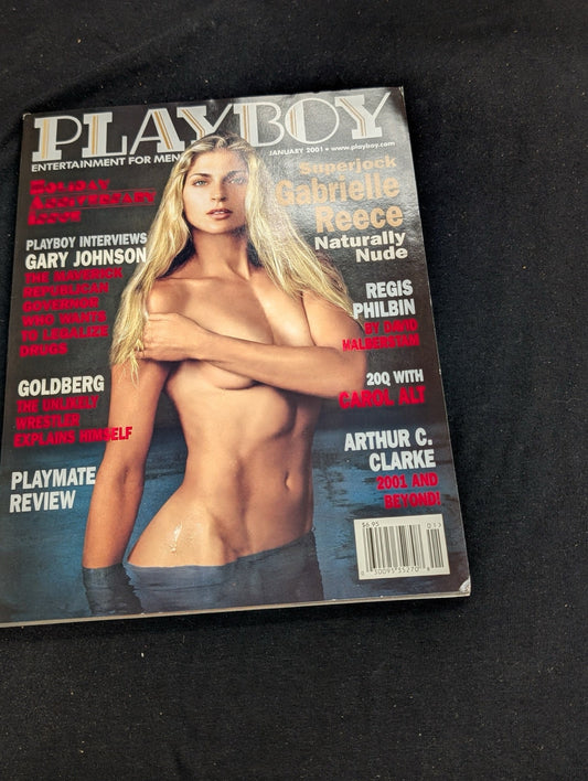 Playboy Magazine January 2001 Gabrielle Reece Cover Arthur C Clarke