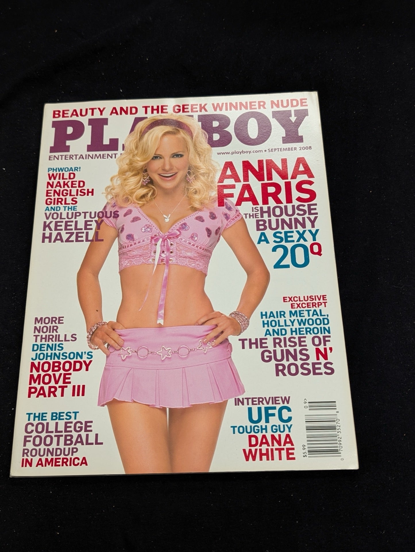 Playboy Magazine September 2008 Anna Faris Cover UFC Dana White