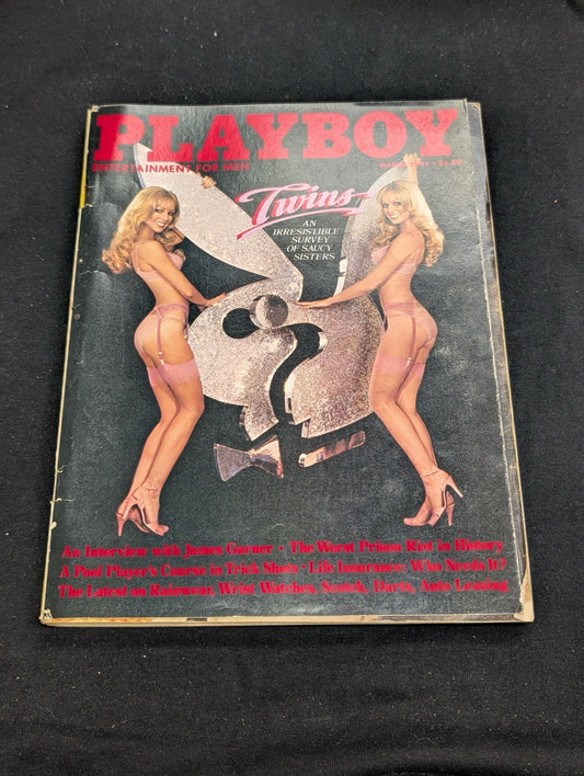 Playboy Magazine March 1981 Twins Cover James Garner Interview