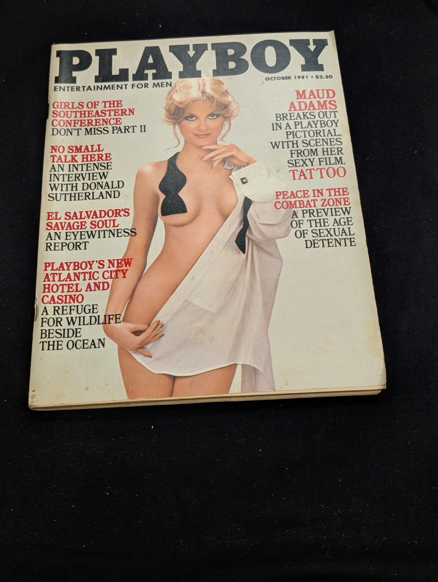 Playboy Magazine October 1981 Maud Adams Cover Donald Sutherland