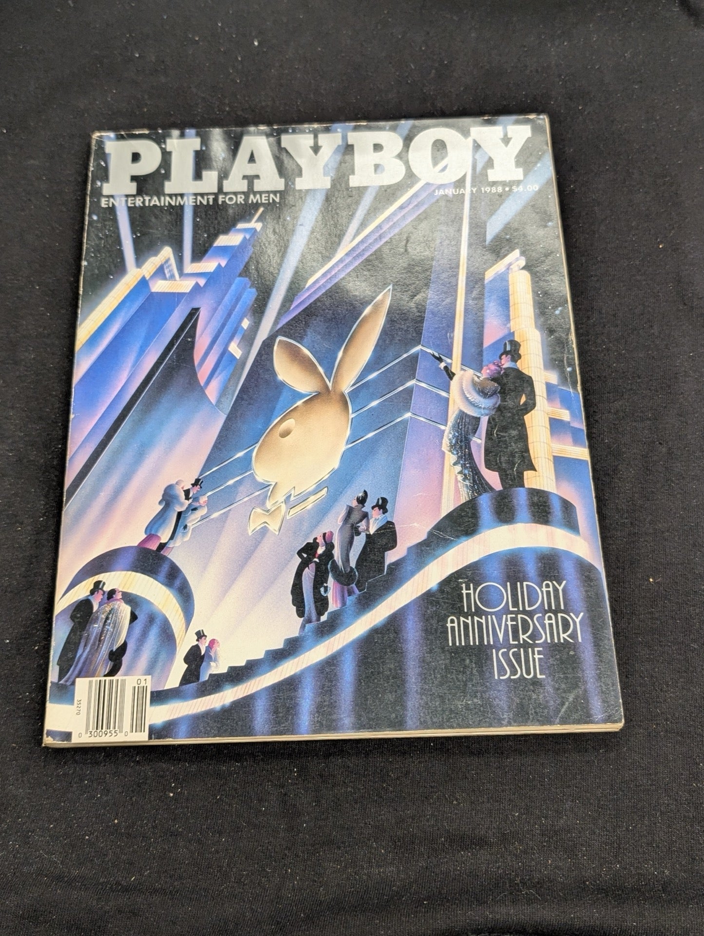 Playboy Magazine January 1988 Holiday Anniversary Art Deco (Copy 2)