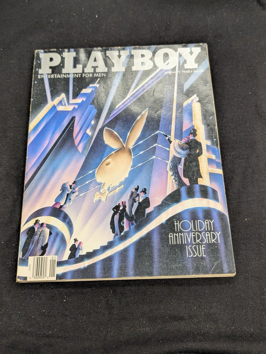 Playboy Magazine January 1988 Holiday Anniversary Art Deco (Copy 2)