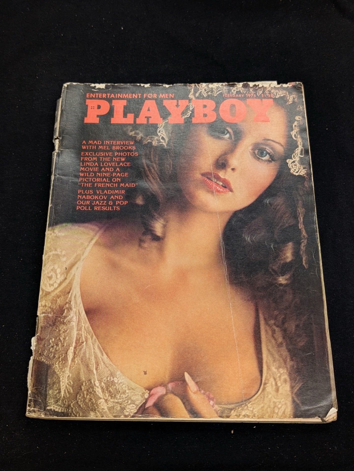 Playboy Magazine February 1975 Mel Brooks Linda Lovelace The French Maid Vintage