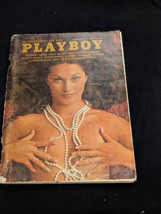 Playboy Magazine November 1970 Elliott Gould Interview Pearl Necklace Cover