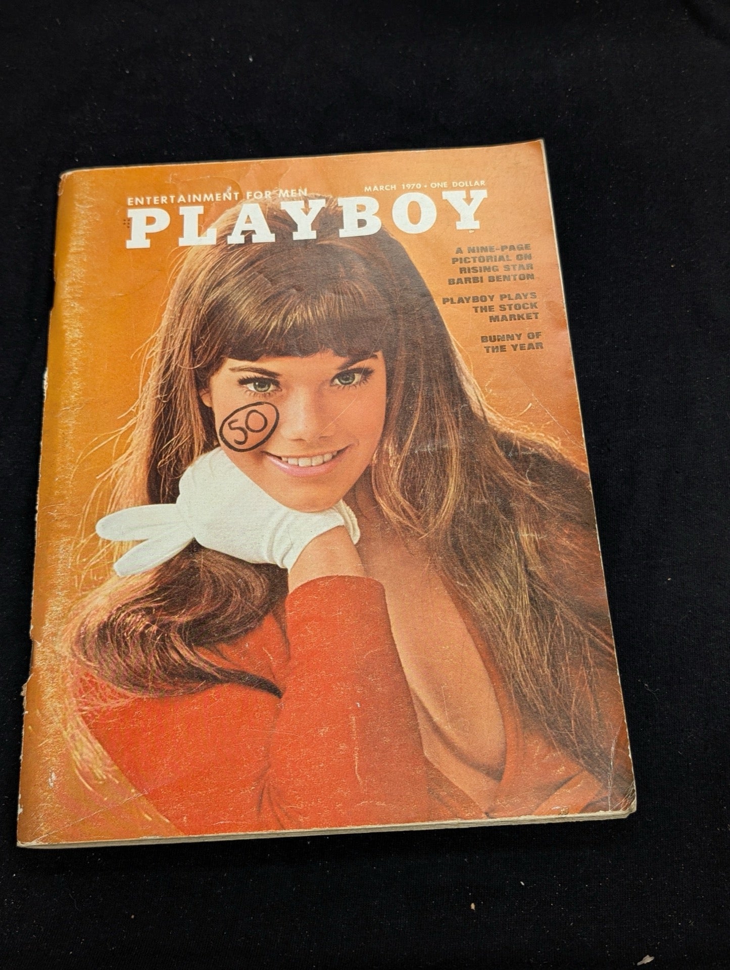 Playboy Magazine March 1970 Barbi Benton Cover 50 Cents Mark Vintage