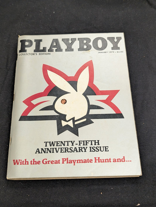 Playboy Magazine January 1979 25th Anniversary Issue Silver Cover Vintage