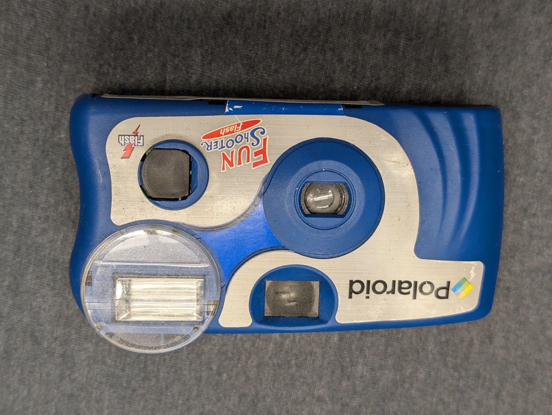 Polaroid Fun Shooter Flash 35mm Camera - Blue Retro Film Camera
