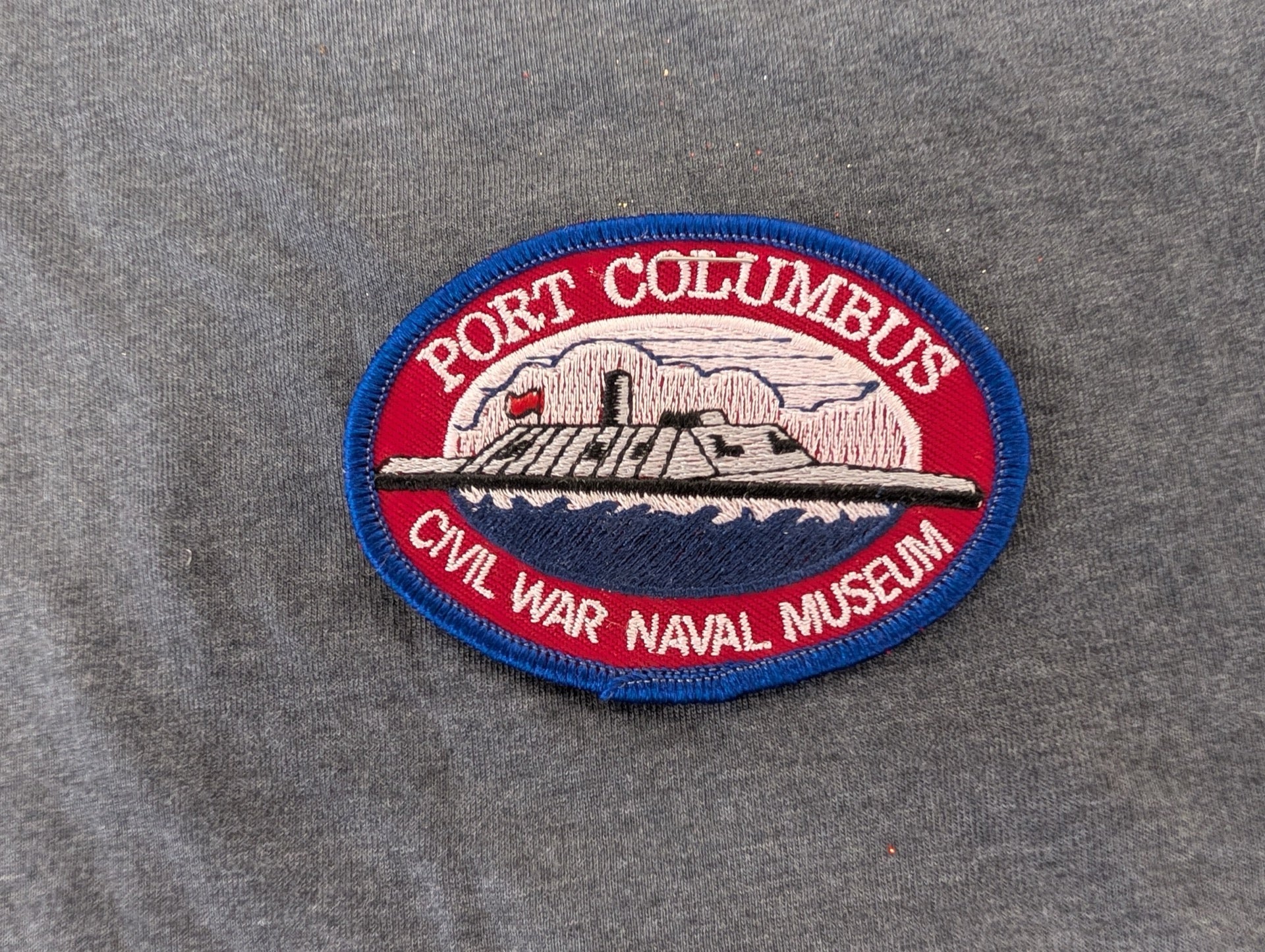 Vintage Port Columbus Civil War Naval Museum Patch Georgia Ironclad Ship