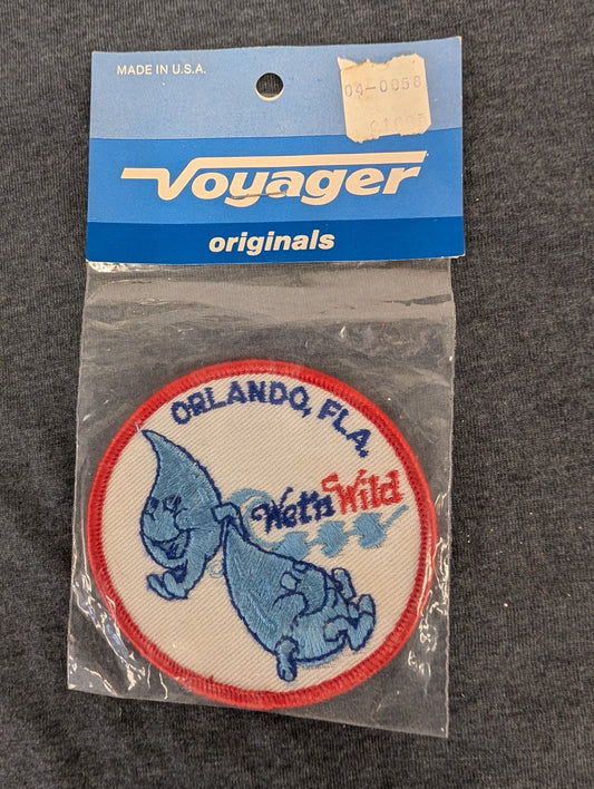 Vintage Wet 'n Wild Orlando Florida Patch New in Package Water Park Souvenir