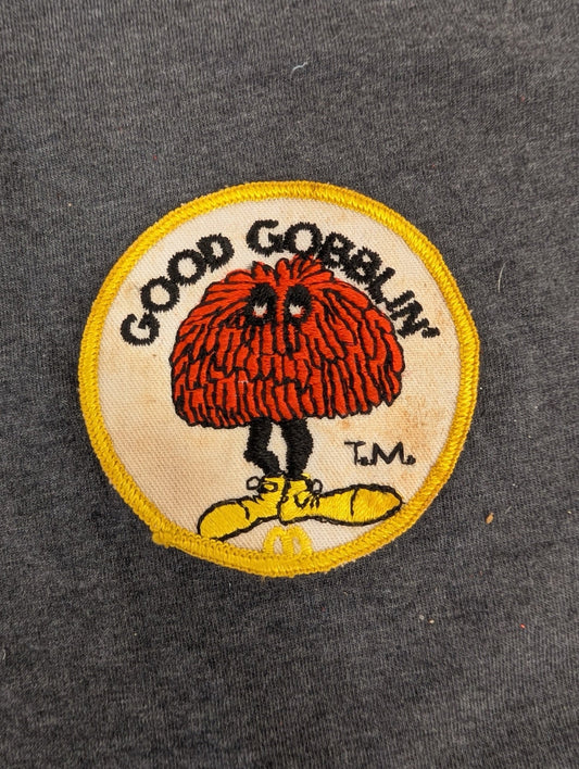 Vintage McDonald's Fry Kids Good Gobblin' Patch Fry Guy Monster Advertising
