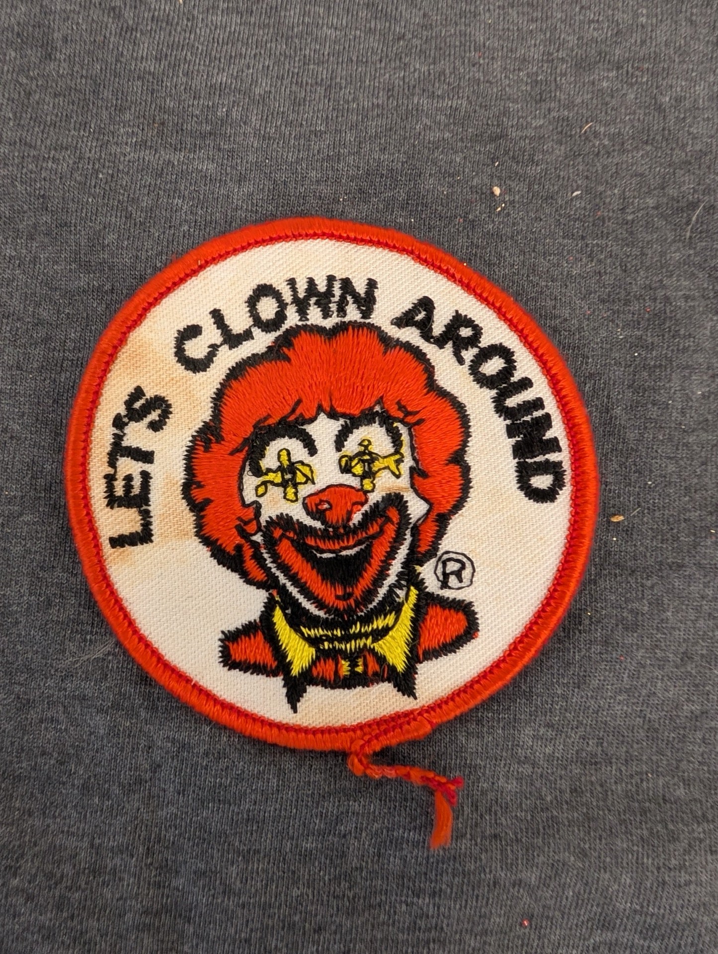 Vintage McDonald's Let's Clown Around Ronald McDonald Patch 1970s Advertising