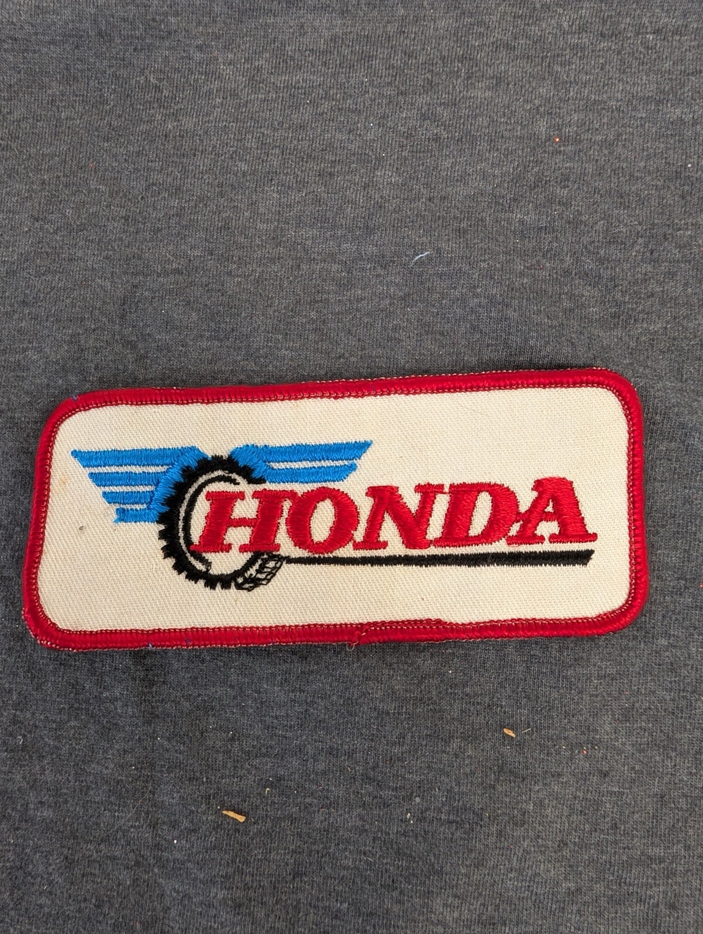 Vintage Honda Wings Logo Patch Red White Blue Embroidered Motorcycle Racing