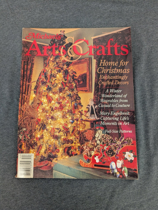 Michaels Arts & Crafts Magazine Winter Christmas Issue Vintage Crafting