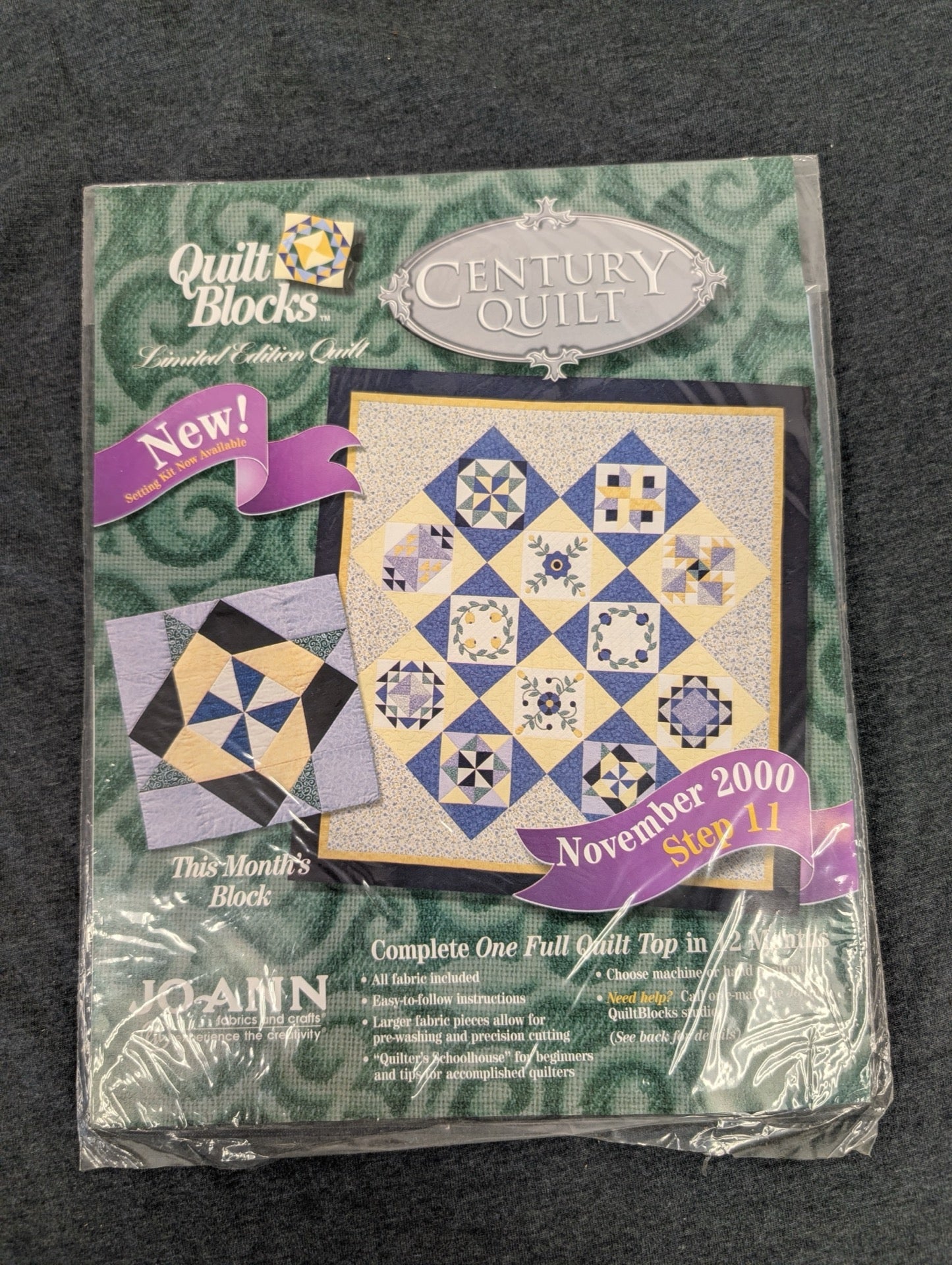 Jo-Ann Quilt Blocks Century Quilt Limited Edition Kit Nov 2000 Step 11
