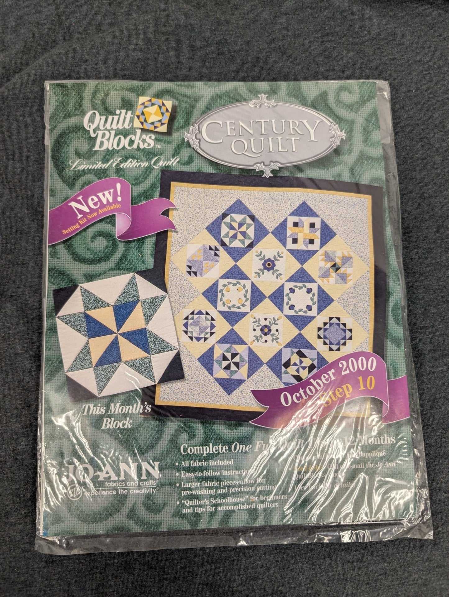 Jo-Ann Quilt Blocks Century Quilt Limited Edition Kit Oct 2000 Step 10