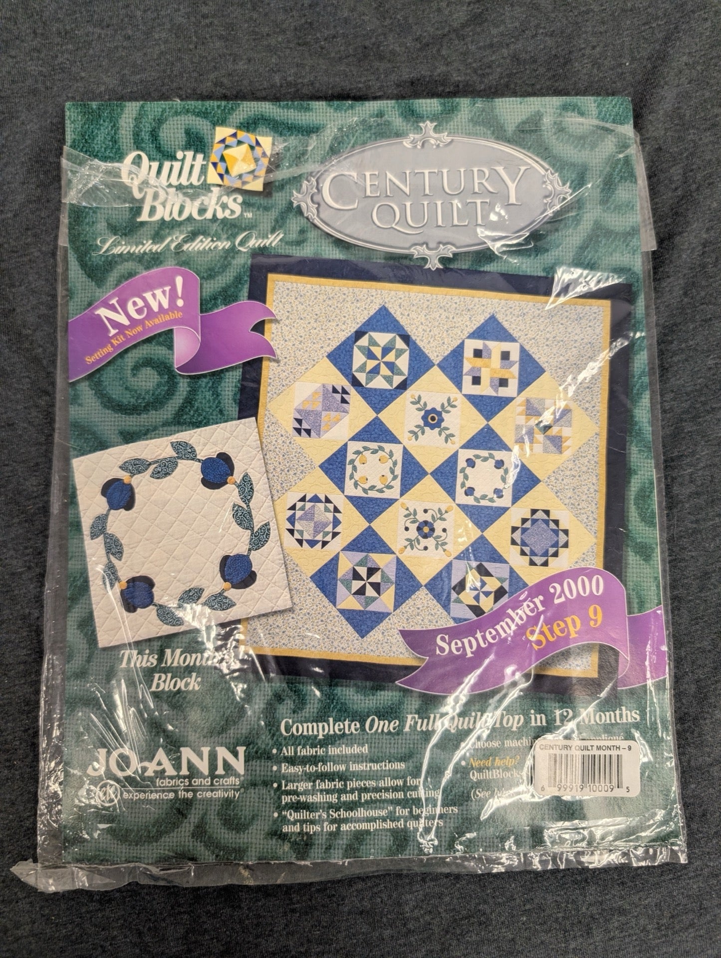 Jo-Ann Quilt Blocks Century Quilt Limited Edition Kit Sept 2000 Step 9