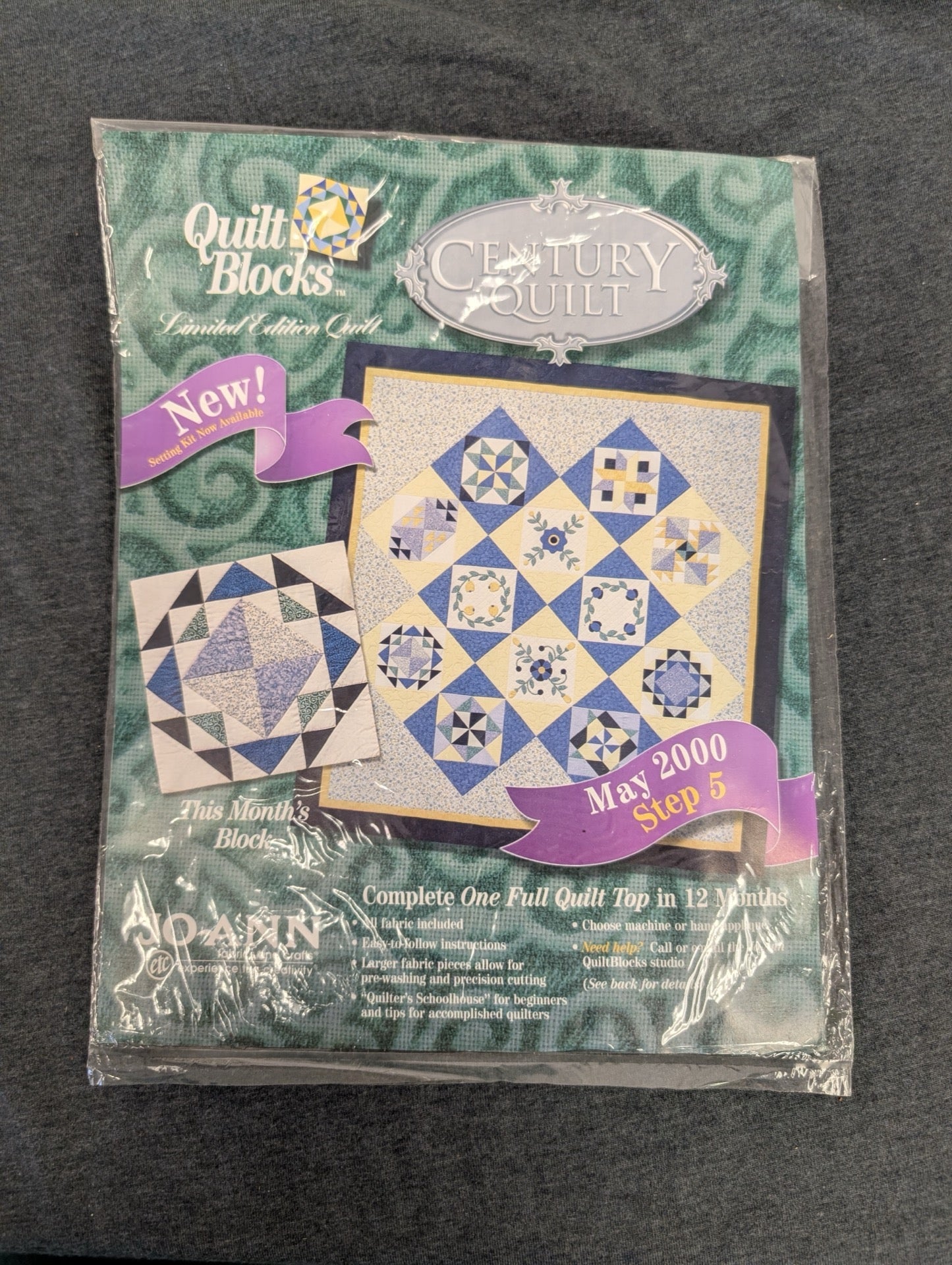 Jo-Ann Quilt Blocks Century Quilt Limited Edition Kit May 2000 Step 5