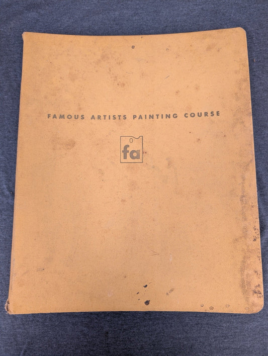 Vintage Famous Artists Painting Course Tan Binder - Art Instruction