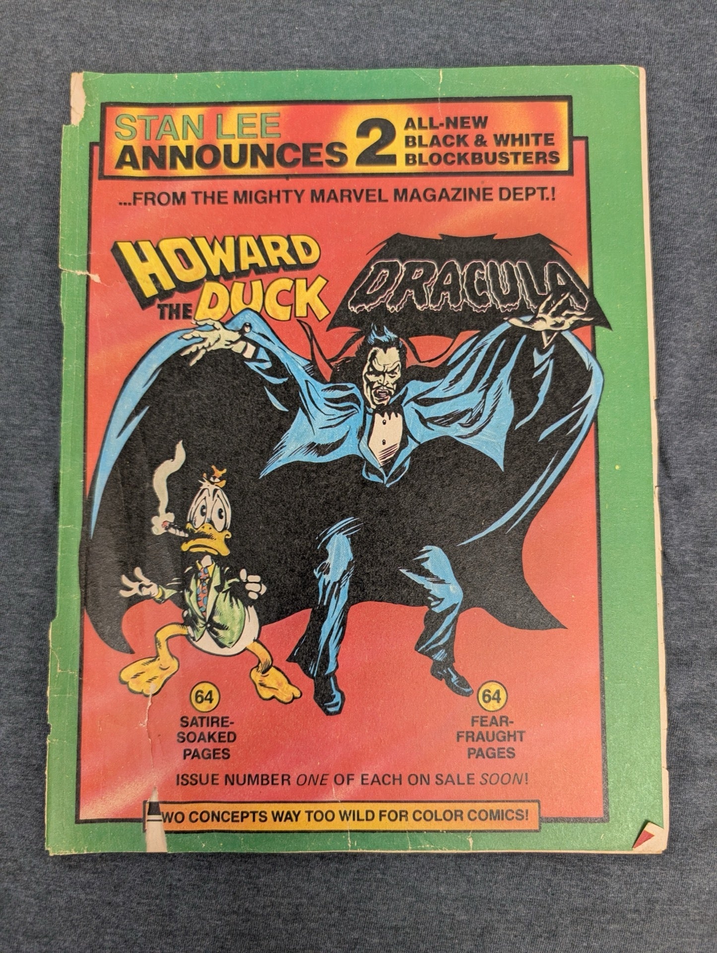 Vintage Marvel Promo Flyer Howard the Duck Dracula Lives Stan Lee