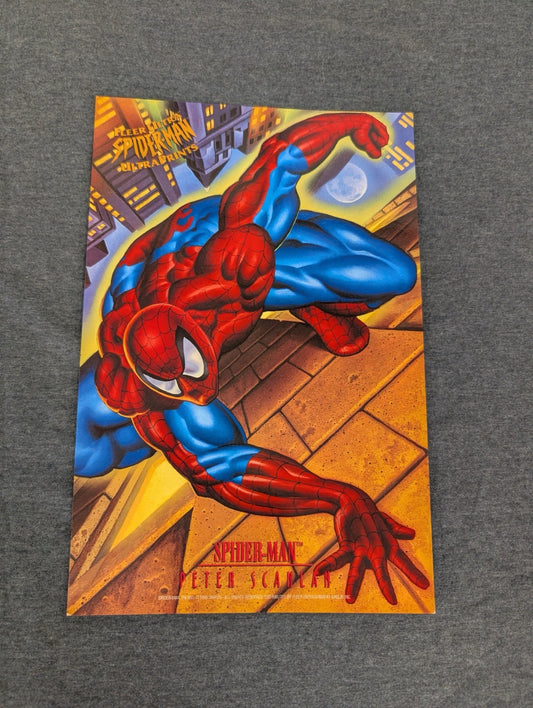 1995 Fleer Ultra Spider-Man Ultraprints Peter Scanlan Oversized Card