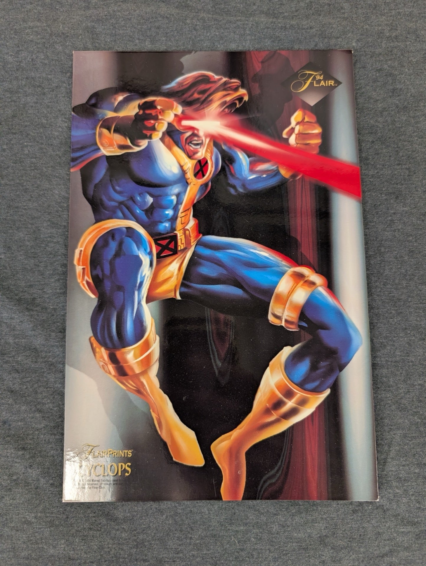 1994 Flair Marvel Prints Cyclops Oversized Card X-Men