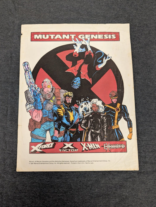 1991 Marvel Mutant Genesis Promo Poster X-Men Jim Lee (Duplicate)