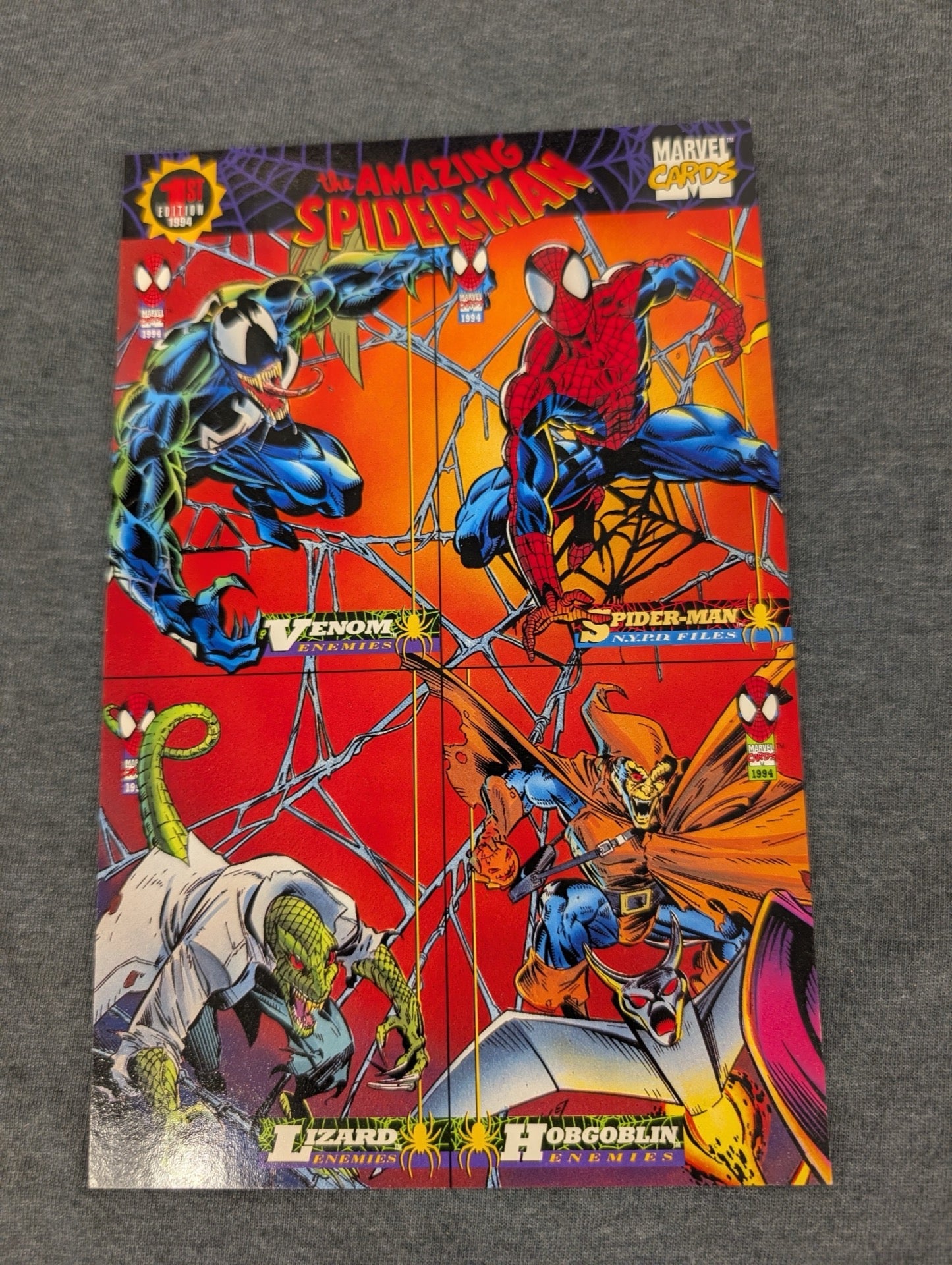 1994 Amazing Spider-Man 1st Edition Trading Cards Uncut Sheet