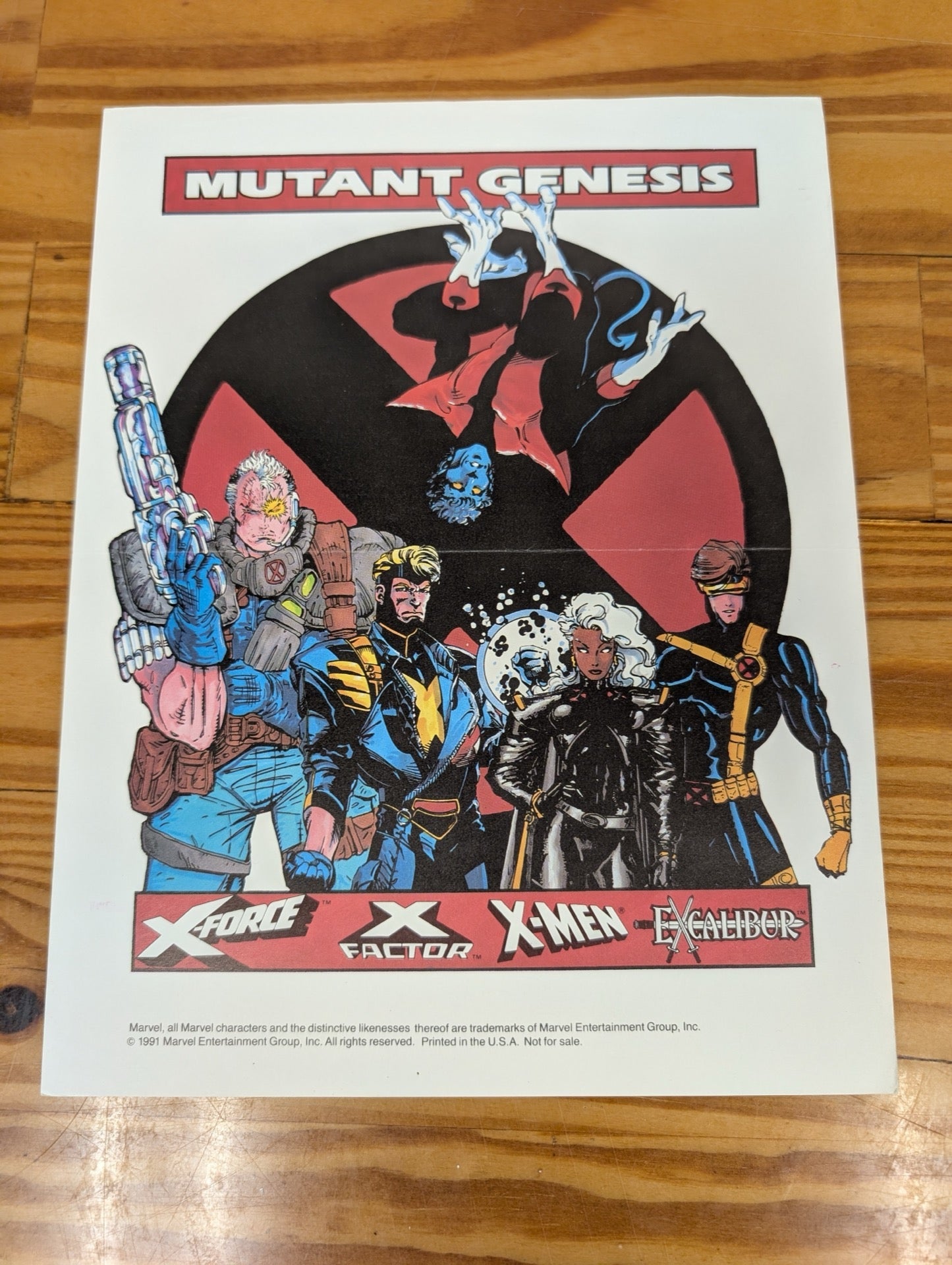 1991 Marvel Mutant Genesis Promo Poster X-Men Jim Lee (Copy 3)