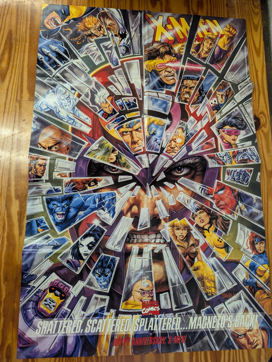 1993 X-Men 30th Anniversary Poster Magneto Hologram Art