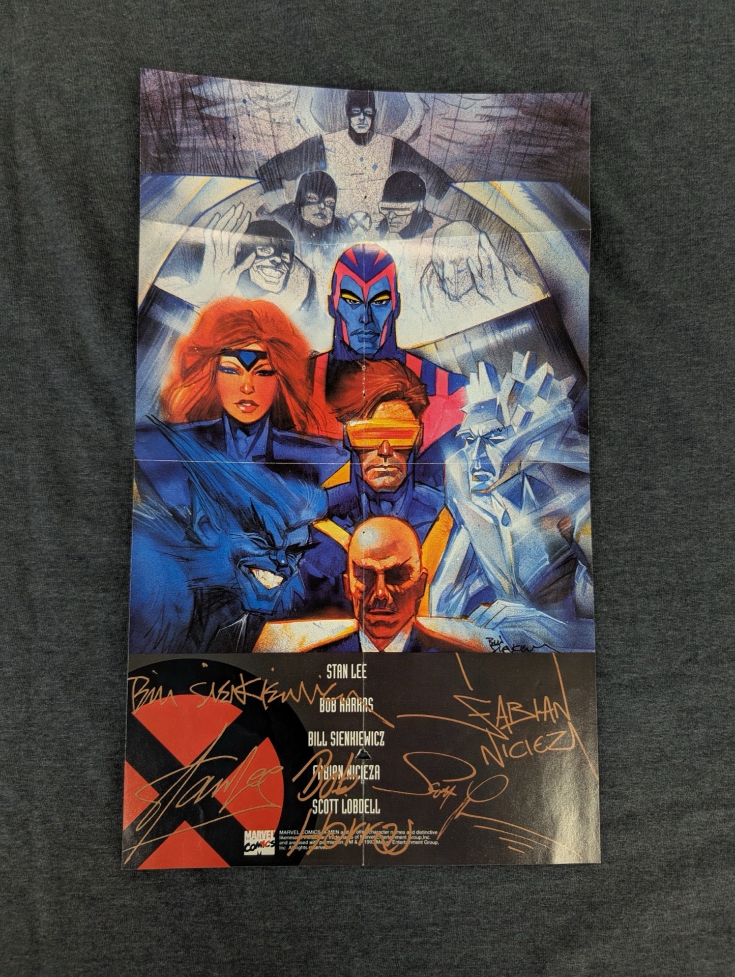 X-Men Original Team Gold Team Promo Poster Bill Sienkiewicz Art