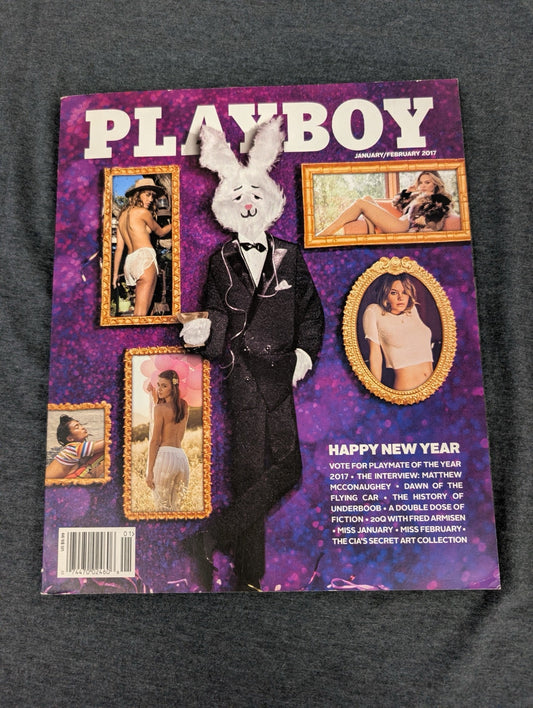 Playboy Magazine January/February 2017 - Abstract Rabbit Head Cover