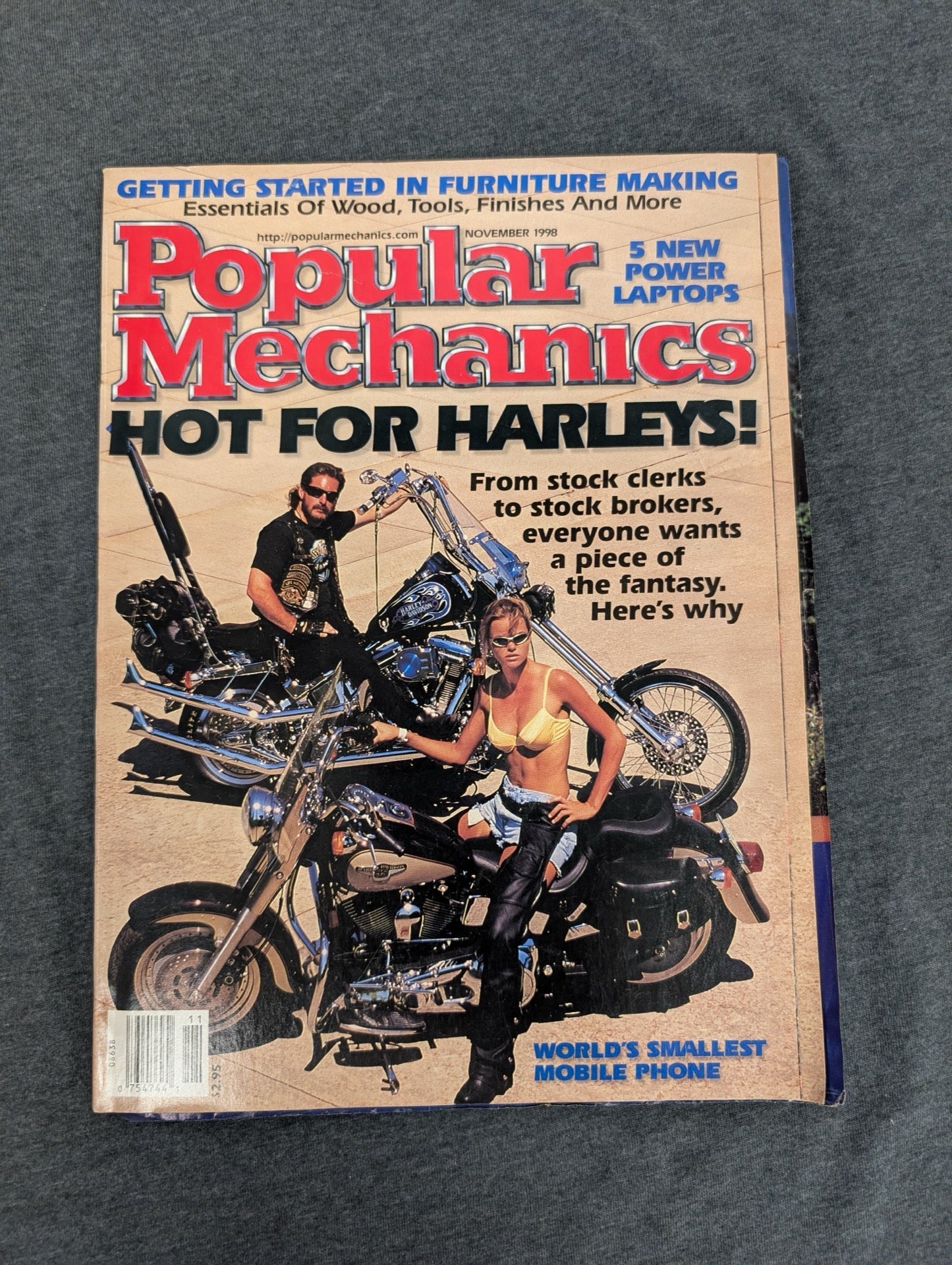 Popular Mechanics Magazine November 1998 - Hot for Harleys - Vintage Tech