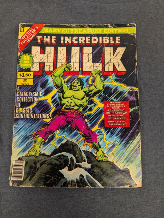 Marvel Treasury Edition #17 The Incredible Hulk 1978 Oversized