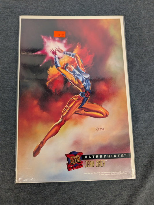 1995 Fleer Ultra X-Men Ultraprints Jean Grey Large Oversized Card Julie Bell Art