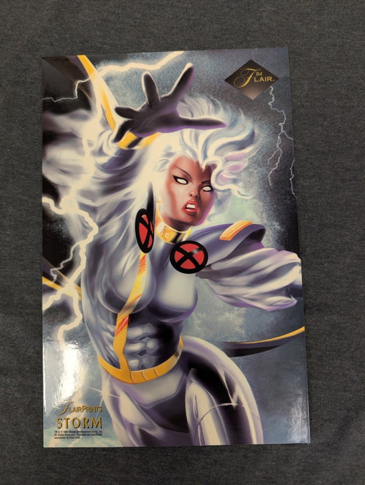 1994 Flair Marvel FlairPrints Storm Oversized Card Print 6.5x10 X-Men Art