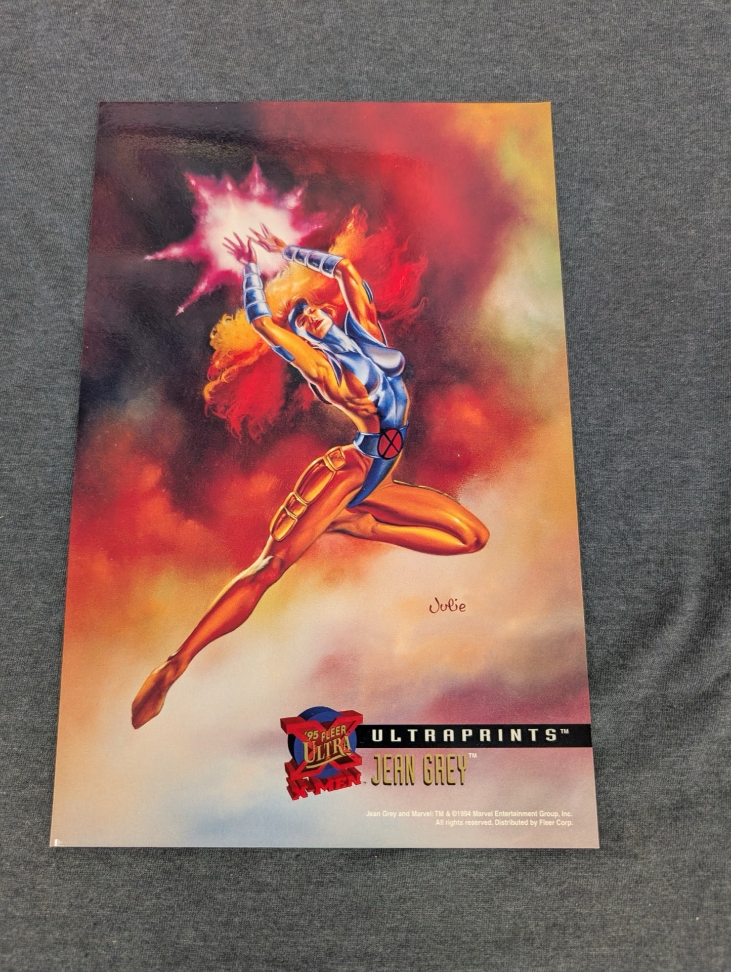 1995 Fleer Ultra X-Men Ultraprints Jean Grey Phoenix Large Card Art Print