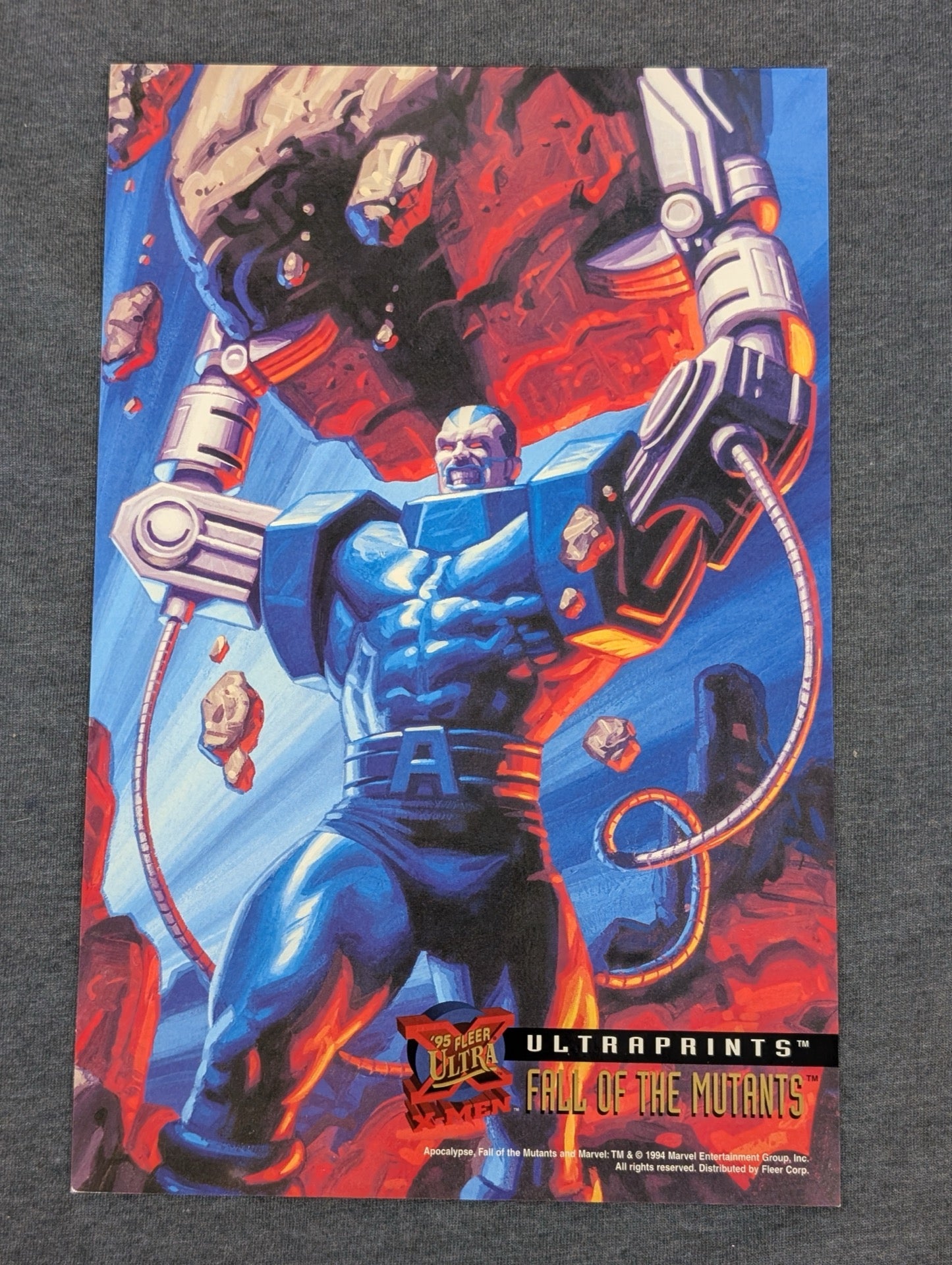 1995 Fleer Ultra X-Men Ultraprints Fall of the Mutants Apocalypse Art Print