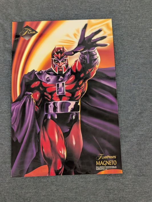 1994 Flair Marvel FlairPrints Magneto Master of Magnetism Oversized Card
