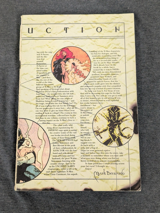 X-Men Inferno Trade Paperback Back Cover Introduction Marc Silvestri Art