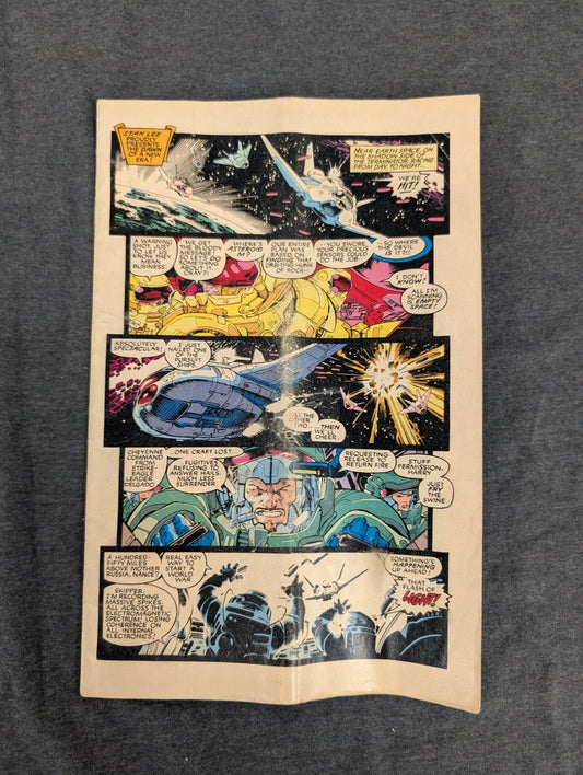 Vintage Marvel Comic Book Advertisement Page Sci-Fi Space Battle Art Stan Lee