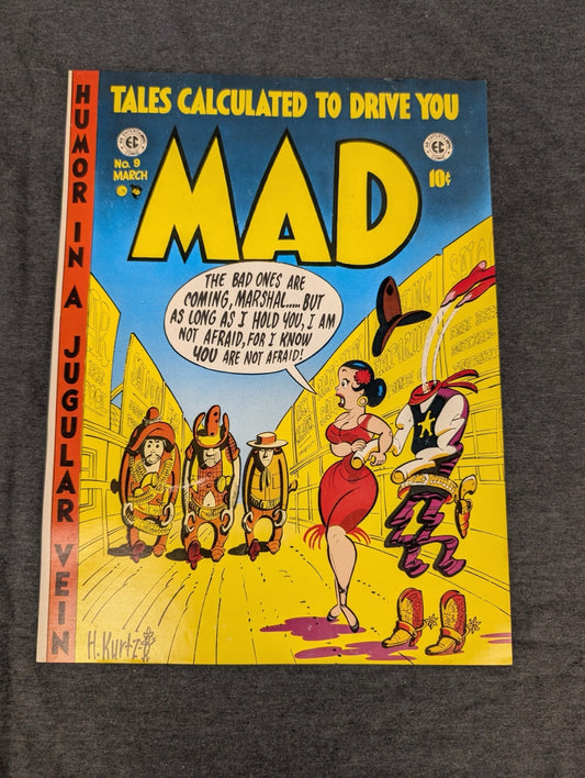 MAD Magazine Comic #9 Reprint EC Comics Western Showdown Parody Cover March