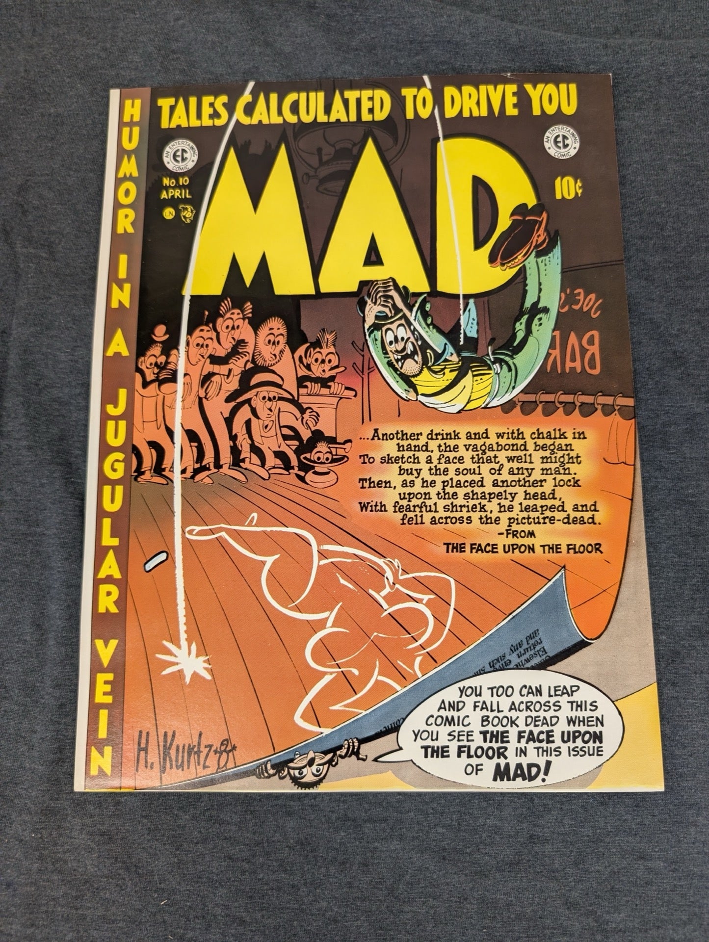 MAD Magazine Comic #10 Reprint EC Comics "The Face Upon The Floor" Humor Jugular