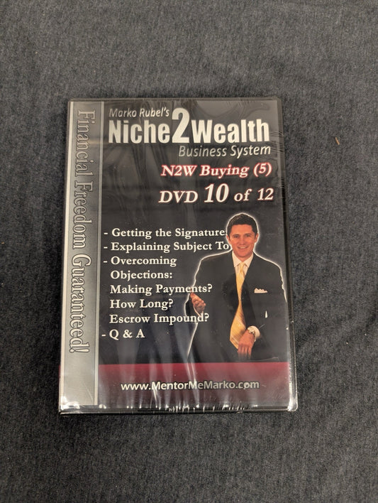 Marko Rubel Niche2Wealth DVD 10 of 12 N2W Buying 5 Real Estate Sealed