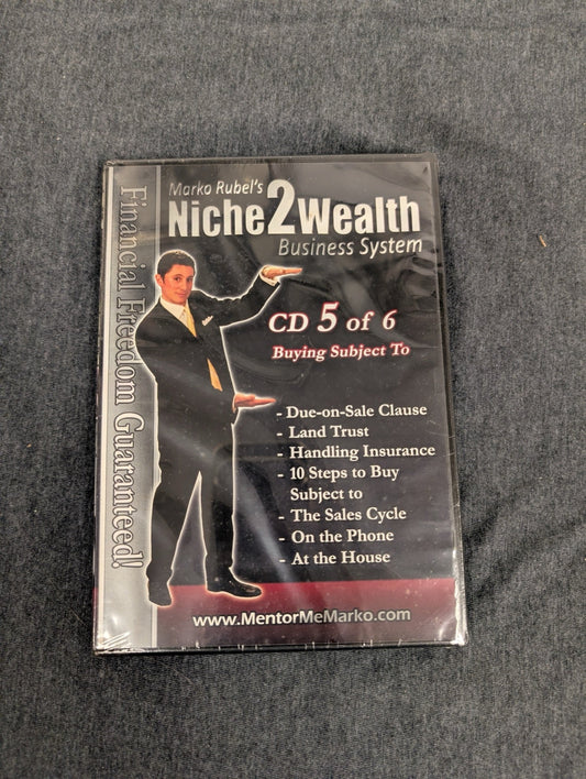 Marko Rubel Niche2Wealth CD 5 Buying Subject To Sales Cycle Trust Insurance