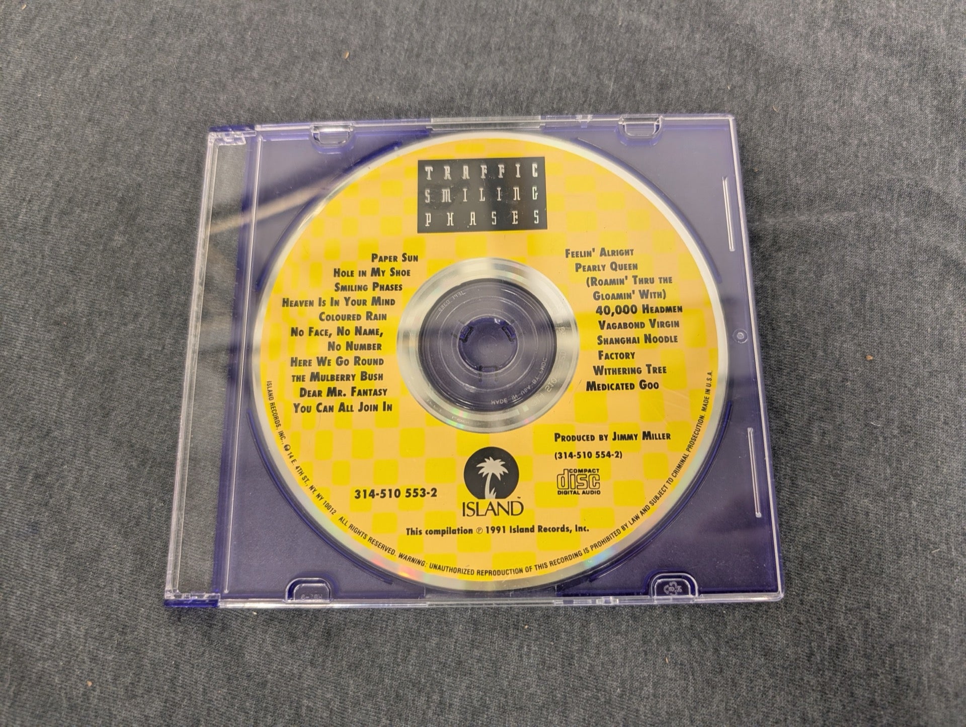 Traffic Smiling Phases CD 1991 Island Records Steve Winwood Rock Compilation