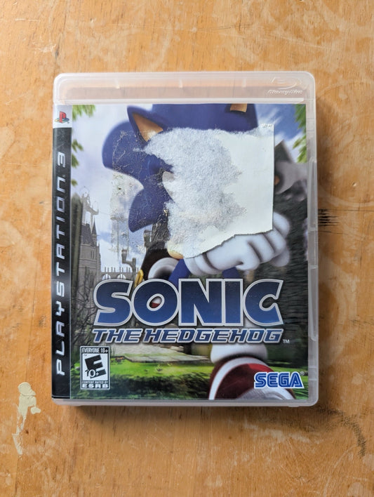 Sonic the Hedgehog (PS3, 2006) Cult Classic Platformer Damaged Cover Art