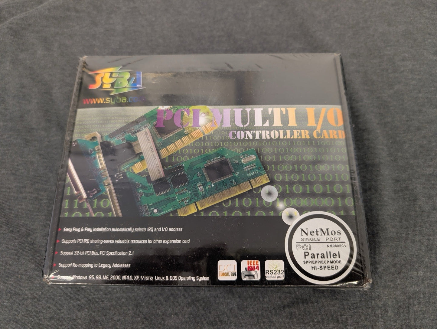 Syba PCI Multi I/O Controller Card Parallel & Serial Ports NetMos 9805CV Boxed