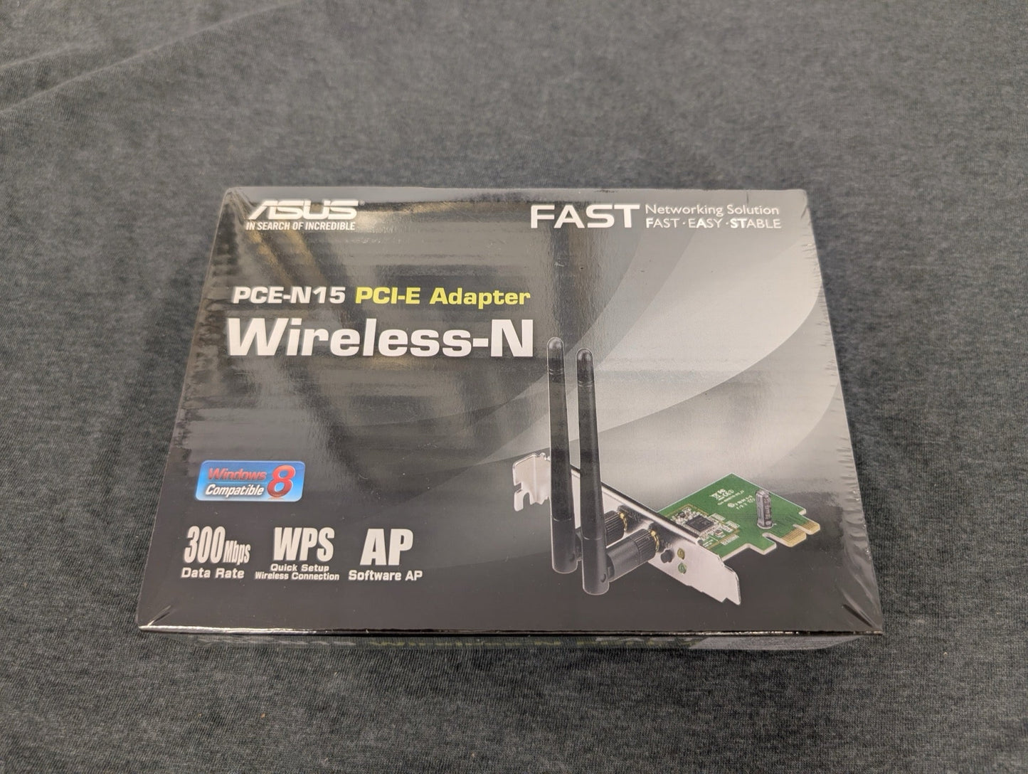ASUS PCE-N15 Wireless-N PCIe Adapter 300Mbps Wi-Fi Card Boxed